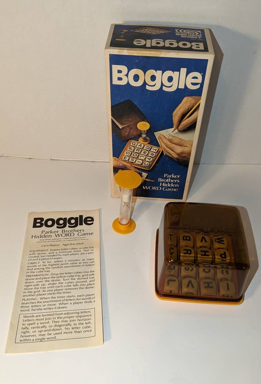 Vintage Boggle Word Game by Parker Brothers – Complete, Original 1970s Edition,